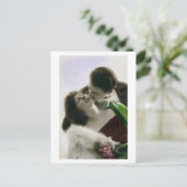 Französisch Flirt - Romantische Liebe Postkarte (Stehend Vorderseite)