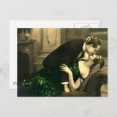 Französisch Flirt - Romantisches Vintag Postkarte (Vorne/Hinten)