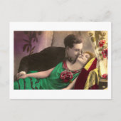 Französisch Flirt - Romantisches Vintag Postkarte (Vorderseite)