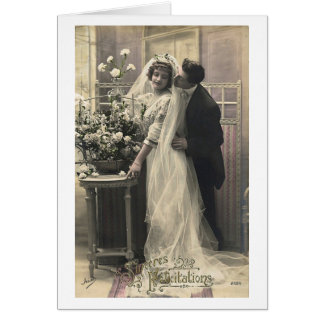 Französisch Flirt - Vintag romantische Liebe Postk