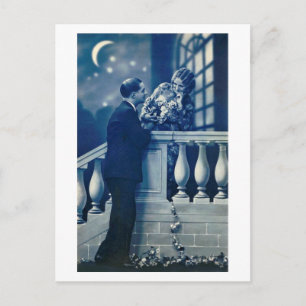 Französisch Flirt - Vintag romantische Postkarte