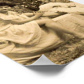 Französisch Flirt - Vintages Pinup Girl Poster (Ecke)