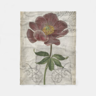 Französisch-Floral I Fleecedecke