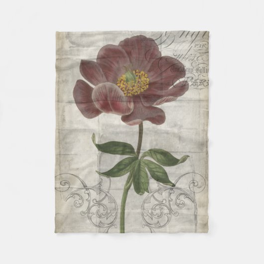 Französisch-Floral I Fleecedecke (Vorderseite)
