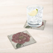 Französisch-Floral III Rechteckiger Pappuntersetzer (Vor Ort)