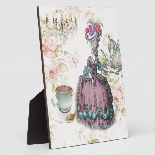 Französisch floral Paris Teezeremonie Party Marie  Fotoplatte (Seite)