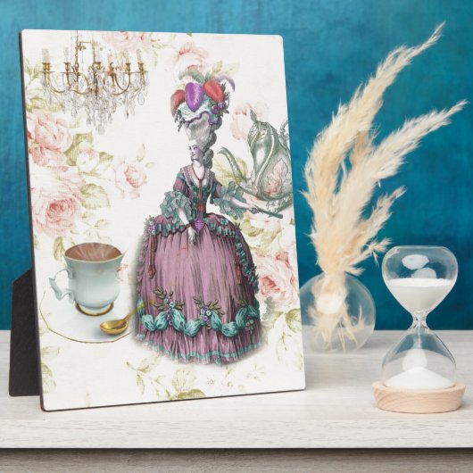 Französisch floral Paris Teezeremonie Party Marie  Fotoplatte (Seite)