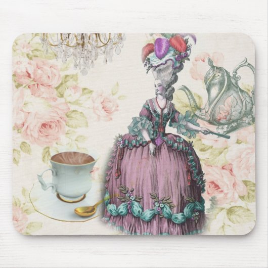 Französisch floral Paris Teezeremonie Party Marie  Mousepad (Vorne)