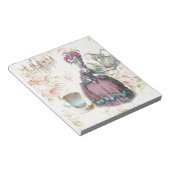 Französisch floral Paris Teezeremonie Party Marie  Notizblock (angewinkelt)