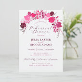 Französisch Floral Sweet Berry Probe Abendessen Einladung (Stehend Vorderseite)