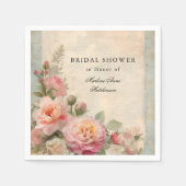 Französisch Florenz Elegantes Brautparty Tee Vinta Serviette (Vorderseite)