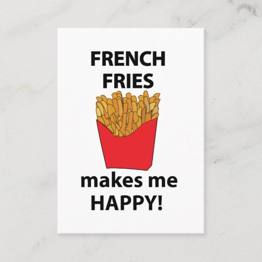 Französisch Fries Fast Food Restaurant Französisch Visitenkarte (Vorderseite)