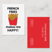 Französisch Fries Fast Food Restaurant Französisch Visitenkarte (Vorne/Hinten)