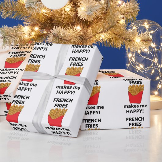 Französisch Fries macht mich glücklich Französisch Geschenkpapier (Feiertage)