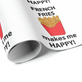 Französisch Fries macht mich glücklich Französisch Geschenkpapier (Rolleneckpunkt)