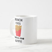 Französisch Fries macht mich glücklich Französisch Kaffeetasse (Vorderseite Links)