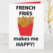 Französisch Fries macht mich glücklich Französisch Karte (Gelbe Blume)