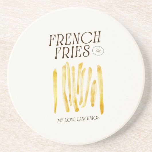 Französisch Fries sind meine Liebe Untersetzer Spr (Vorne)