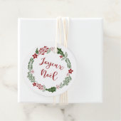 Französisch Frohe Weihnachten, Joyeux Noël, Custom Geschenkanhänger (Beispiel)