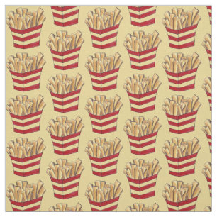 Französisch Fry Pommes frites Kartoffeln Chips Fas Stoff