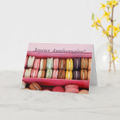 Französisch Geburtstag Macaron-Joyeux Anniversaire Karte (Gelbe Blume)