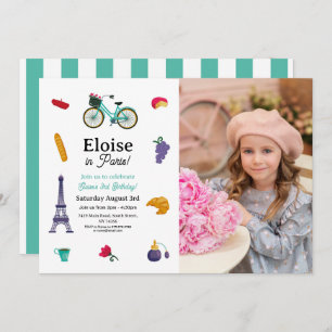 Französisch Geburtstag Paris Girls Spaß - Jedes Fo Einladung