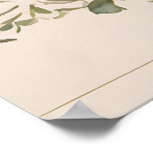 Französisch Gelbe Flora Elegantes Tee Brautparty Poster (Ecke)