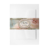 Französisch Gold Classic Blauer und Rosa Hochzeit Einladungsbanderole (Vorderseite Beispiel)