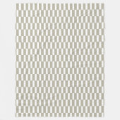 Französisch Grau Geometrisches Schachbrettmuster Fleecedecke (Vorderseite)