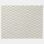 Französisch Grau Geometrisches Schachbrettmuster Fleecedecke (Vorderseite (Horizontal))