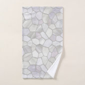 Französisch-Grau-Platinum-Mosaik Badhandtuch Set (Handtuch)