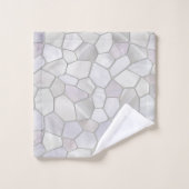 Französisch-Grau-Platinum-Mosaik Badhandtuch Set (Waschlappen)