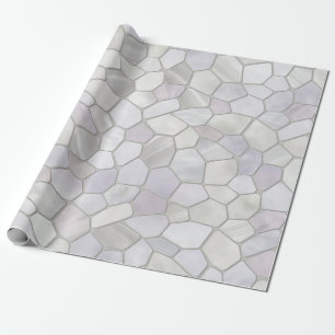 Französisch-Grau-Platinum-Mosaik Geschenkpapier