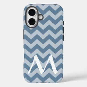 Französisch graumarokkanische Moods Chevrons mit M iPhone 16 Hülle
