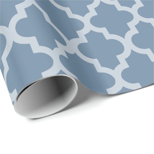 Französisch graumarokkanische Moods Quatrefolie Geschenkpapier (Rolleneckpunkt)