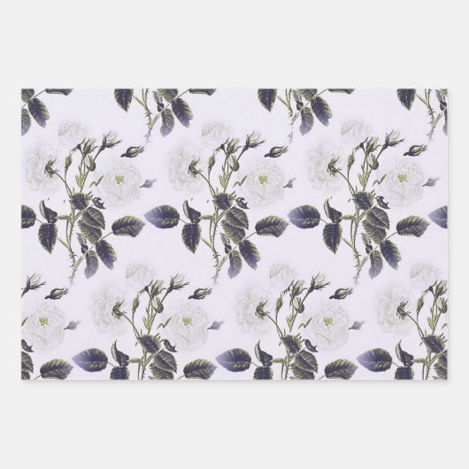 Französisch gravierte Blumentoilette-Grau, Rosa, B Geschenkpapier Set (Vorderseite 2)