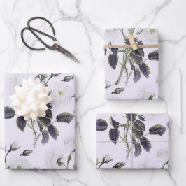 Französisch gravierte Blumentoilette-Grau, Rosa, B Geschenkpapier Set