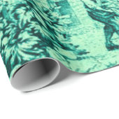 Französisch Green Toile Rokoko Rustikale Dekoupage Geschenkpapier (Rolleneckpunkt)