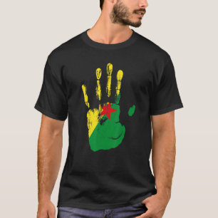 Französisch-Guayana-Flagge Hand Männer Frauen Kind T-Shirt