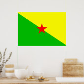 Französisch-Guayana-Flagge Poster (Küche)