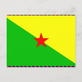 Französisch-Guayana-Flagge Postkarte (Vorderseite)