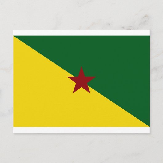 Französisch-Guayana-Flagge Postkarte (Vorderseite)