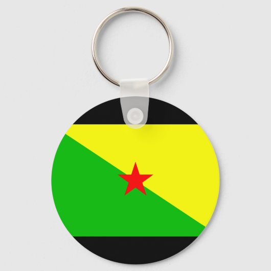 Französisch-Guayana-Flagge Schlüsselanhänger (Vorderseite)