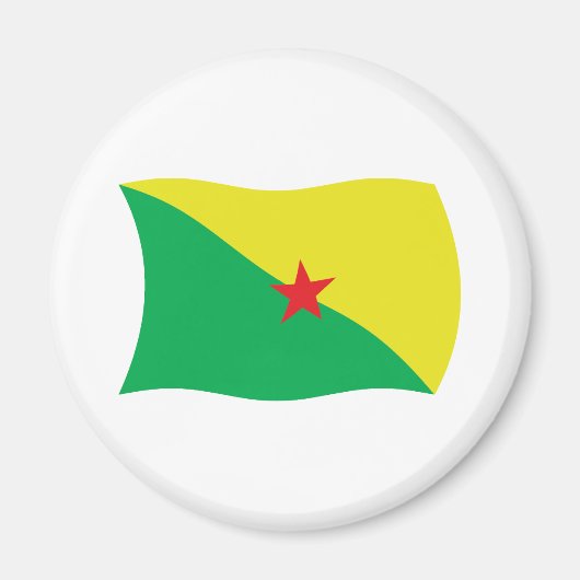 Französisch-Guayana-Flaggenmagnet Magnet (Vorne)
