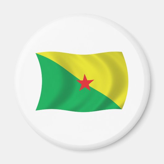 Französisch-Guayana-Flaggenmagnet Magnet (Vorne)