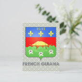 Französisch-Guayana-Wappen Postkarte (Stehend Vorderseite)
