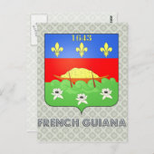 Französisch-Guayana-Wappen Postkarte (Vorne/Hinten)