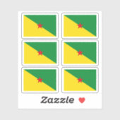 Französisch-Guyanische Flagge Aufkleber (Blatt)