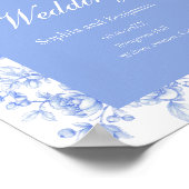 Französisch Hochzeit Begrüßung Schild Blumen etwas (Ecke)