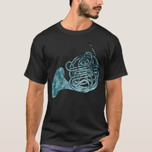 Französisch Horn Art blaue französische Hörner Ban T-Shirt